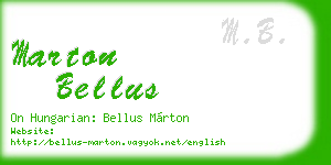marton bellus business card