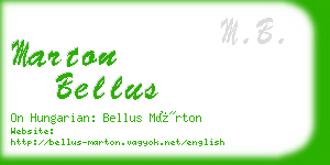 marton bellus business card